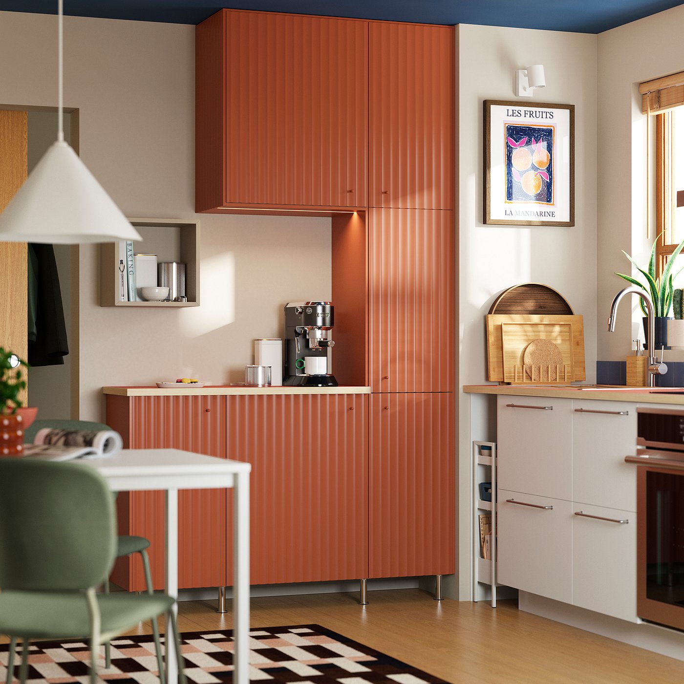 TERRSJÖ cover panel, red-brown wave pattern, 63x76 cm (25x30 TERRSJÖ cover panel, red-brown wave pattern, 63x76 cm (25x30