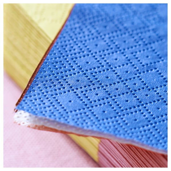TESAMMANS Paper napkin, multicolor, 13x13 "