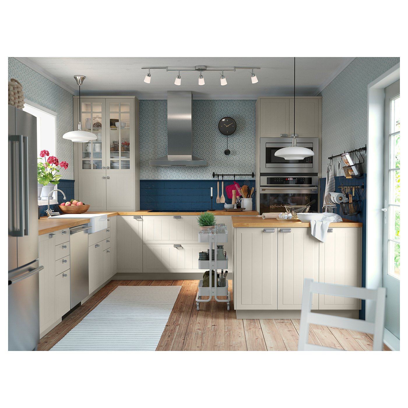 IKEA TIDIG シーリングライト5灯 TIDIG ceiling light with 5 spotlights, nickel plated - IKEA CA