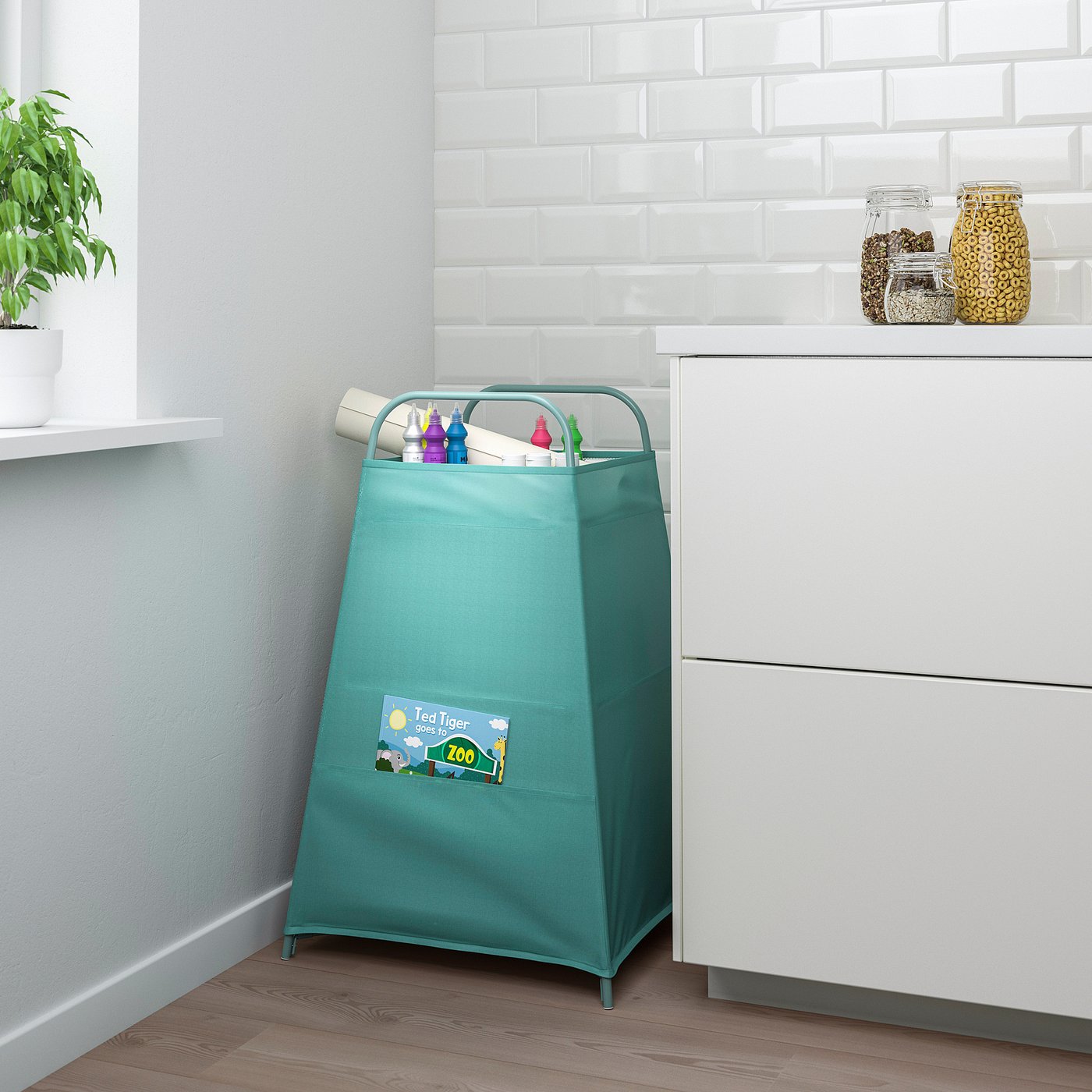 IKEA デトルフ TIGERFINK storage with compartments, turquoise - IKEA CA