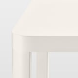 TINGBY Side table on casters, white, 25 1/4x25 1/4 "