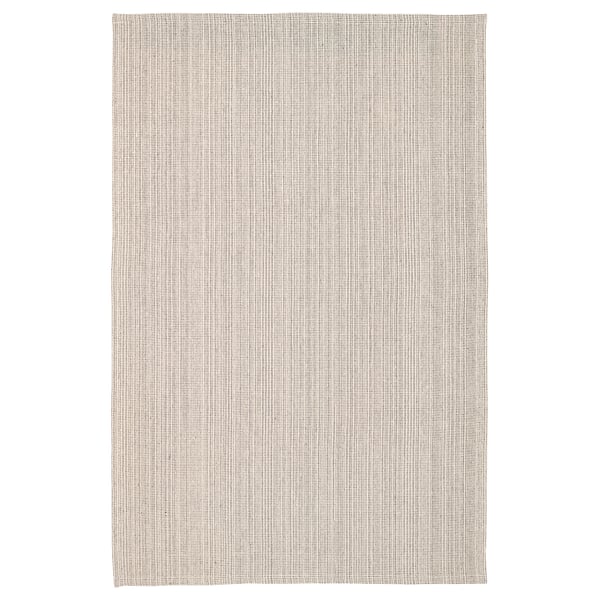 TIPHEDE rug, flatwoven, natural/black, 220x280 cm (7'3x9'2