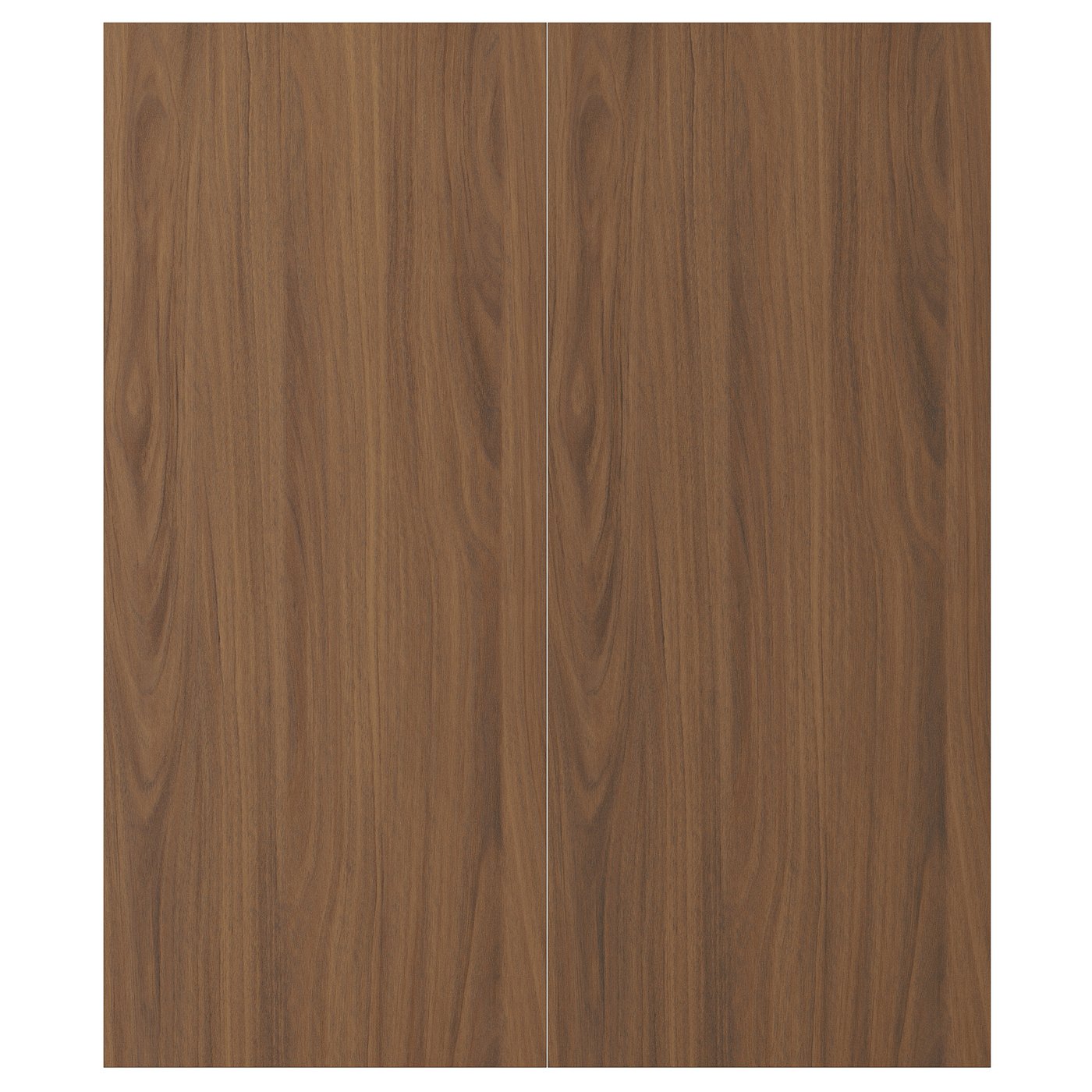 TISTORP 2-p door/corner base cabinet set, brown walnut effect