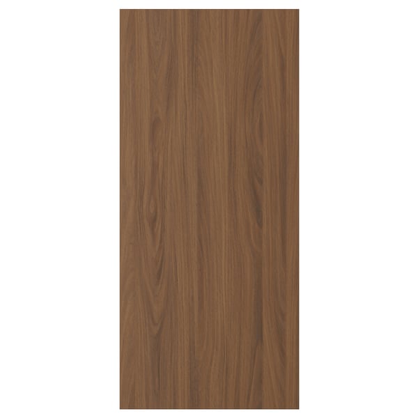 TISTORP Door, brown walnut effect, 18x40 "