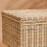 TOLKNING Bench with storage, handmade rattan, 47 ¼ "