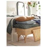 TOLKNING Bench with storage, handmade rattan, 47 ¼ "