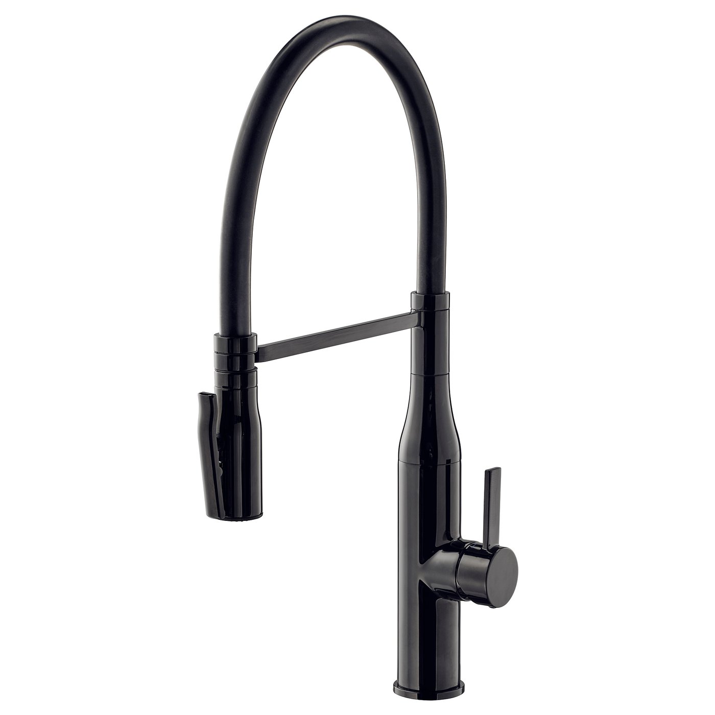 Tollsjn Kitchen Faucet With Handspray Black Polished Metal Ikea