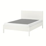 TONSTAD Bed frame, off-white/Lyngör white, Queen