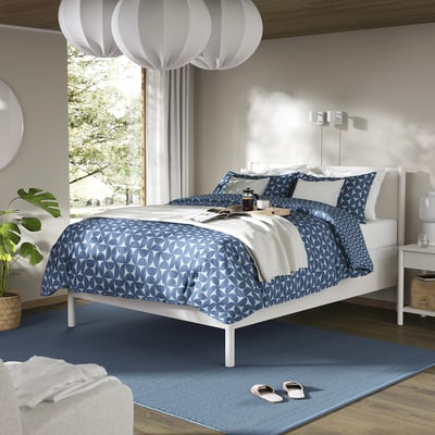 TONSTAD Bed frame, off-white/Lyngör white, Full