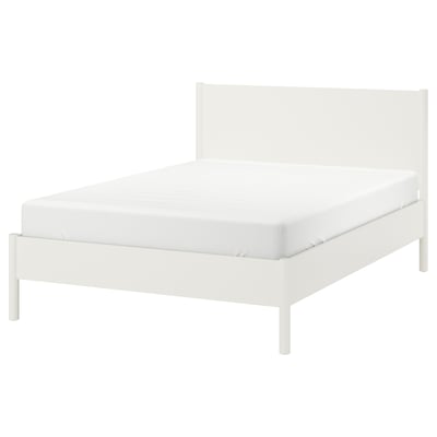 TONSTAD Bed frame, off-white, Queen