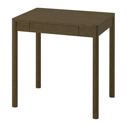 TONSTAD desk, 75x60 cm (29 1/2x23 5/8 "), brown stained oak veneer