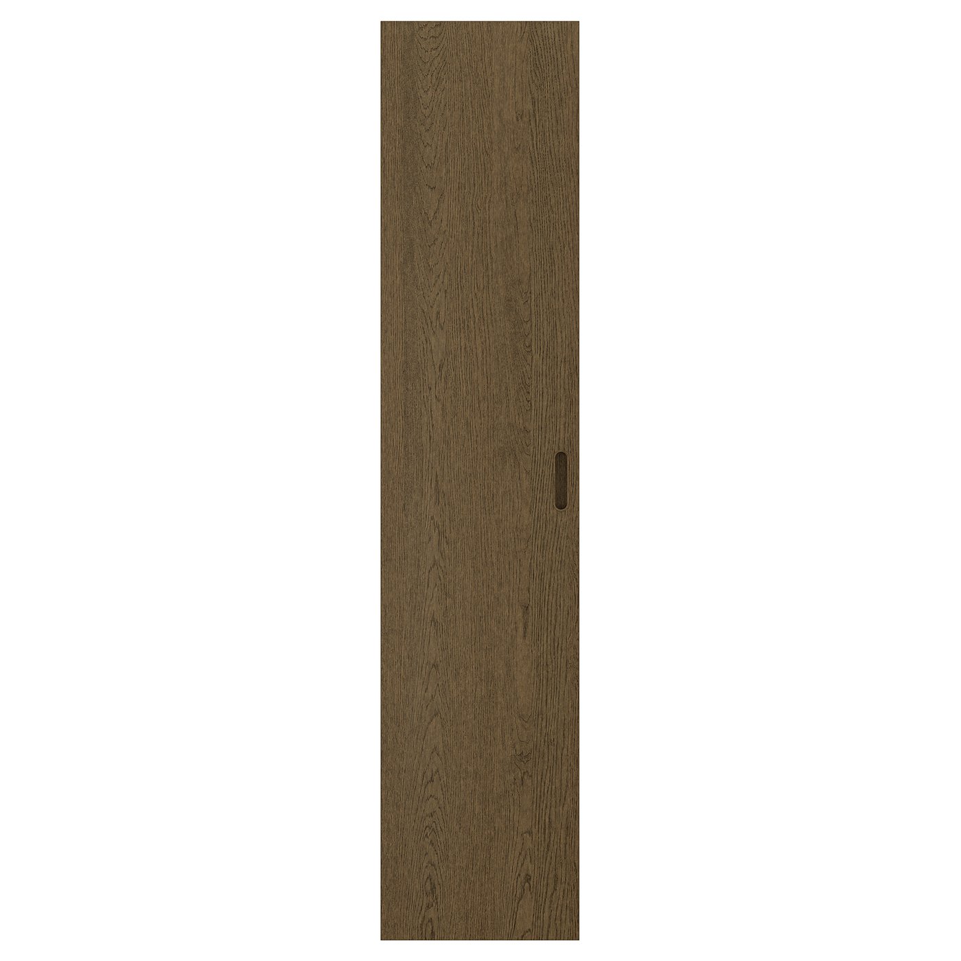 TONSTAD door with hinges, brown/stained oak veneer, 50x229 cm (191