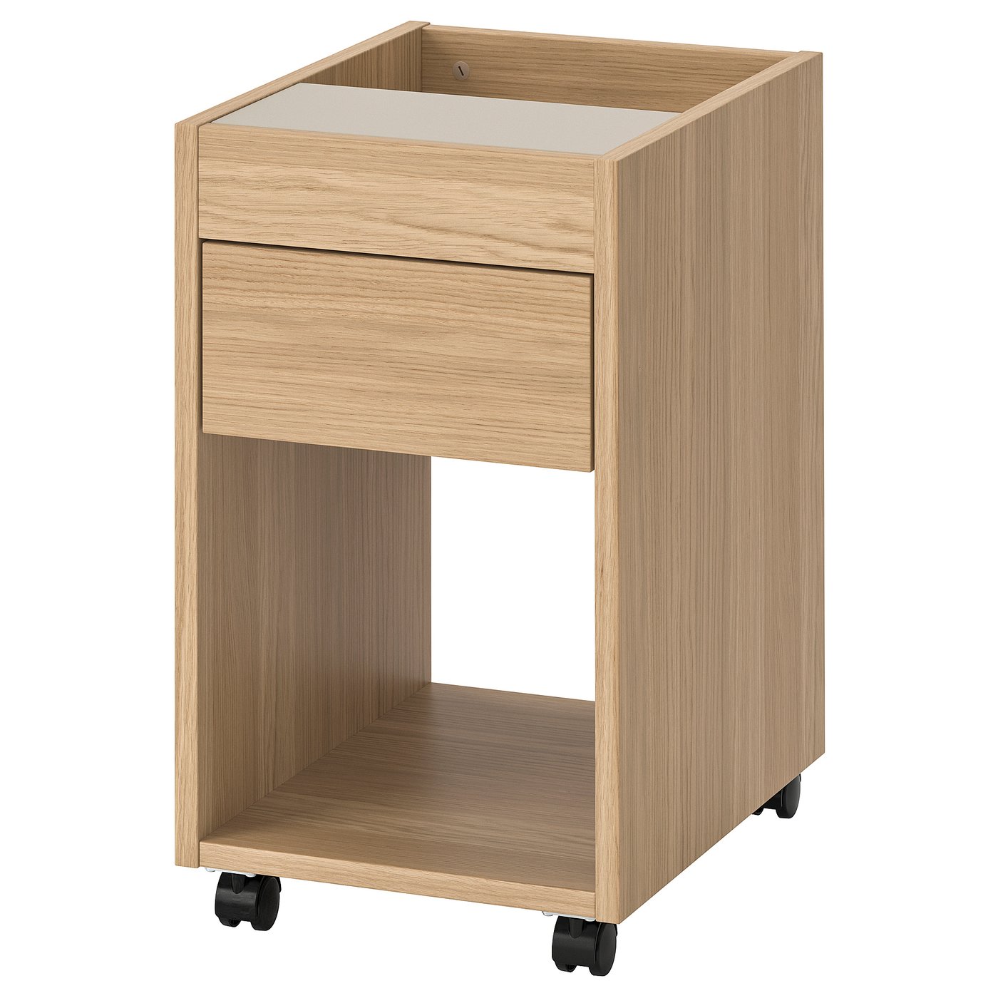 TONSTAD Drawer unit on casters - oak veneer 35x60 cm (13 3/4x23 5/8 ")