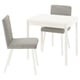 TONSTAD / TONSTAD Table and 2 chairs, off-white/Viarp beige/brown off-white, 31 1/2/47 1/4x27 1/2 "