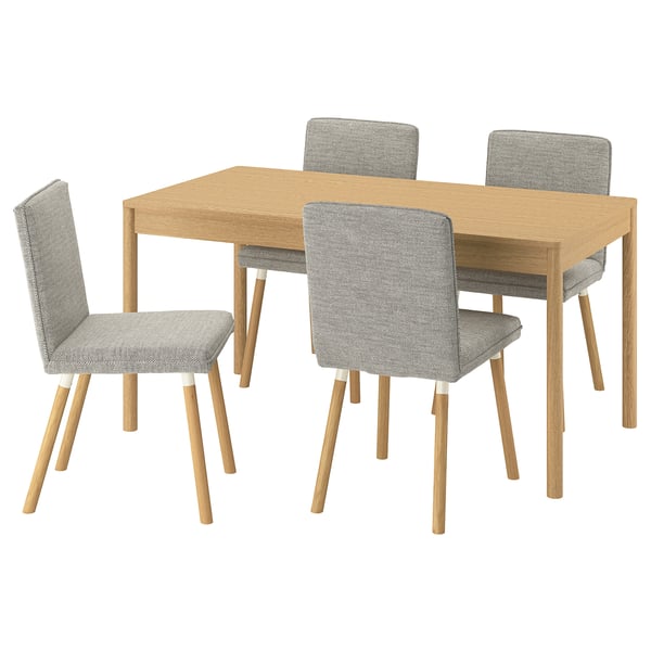 TONSTAD / TONSTAD Table and 4 chairs, oak veneer/Viarp beige/brown oak effect, 59x31 1/2 "