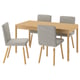 TONSTAD / TONSTAD Table and 4 chairs, oak veneer/Viarp beige/brown oak effect, 59x31 1/2 "
