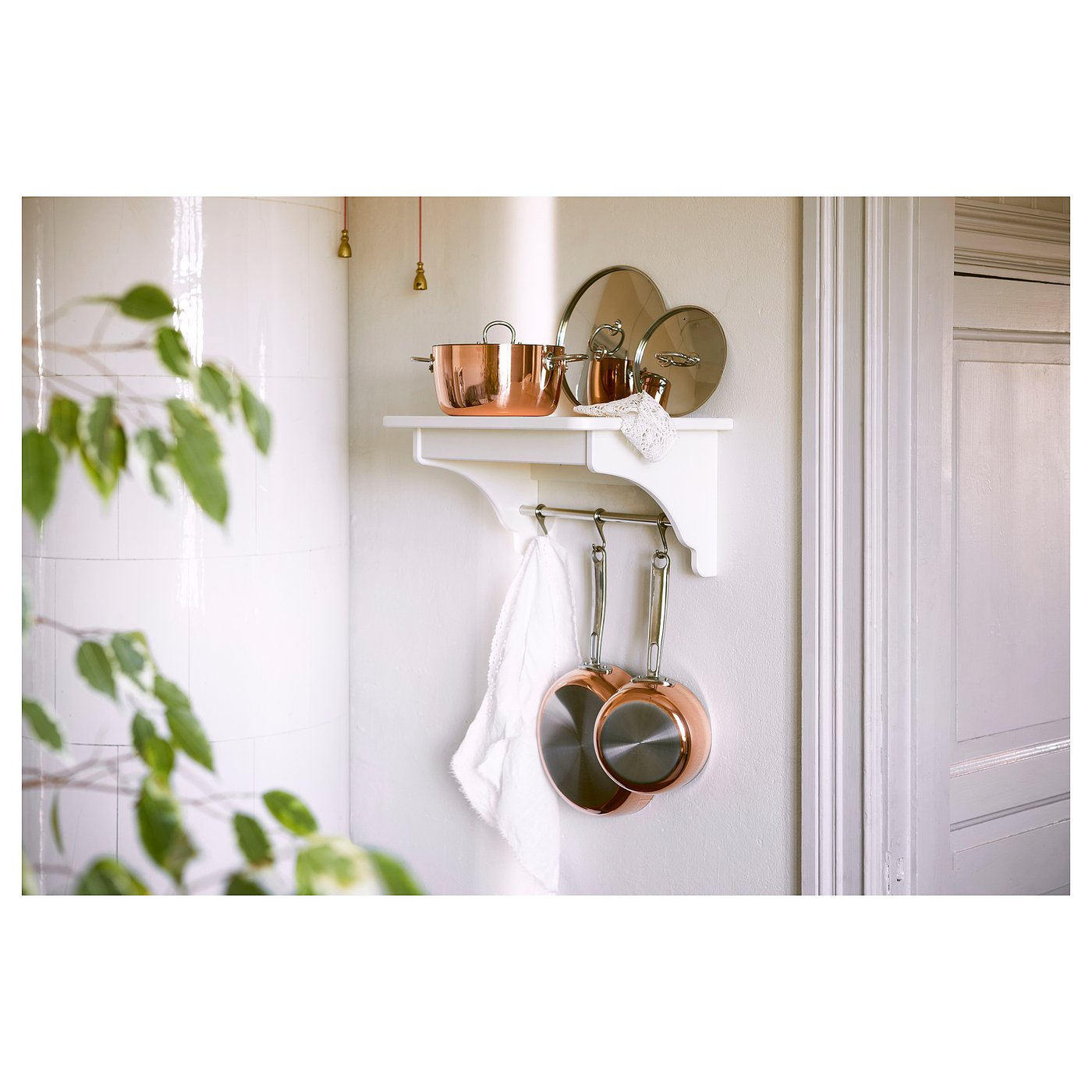 TORNVIKEN Wall shelf, off-white, 195/8