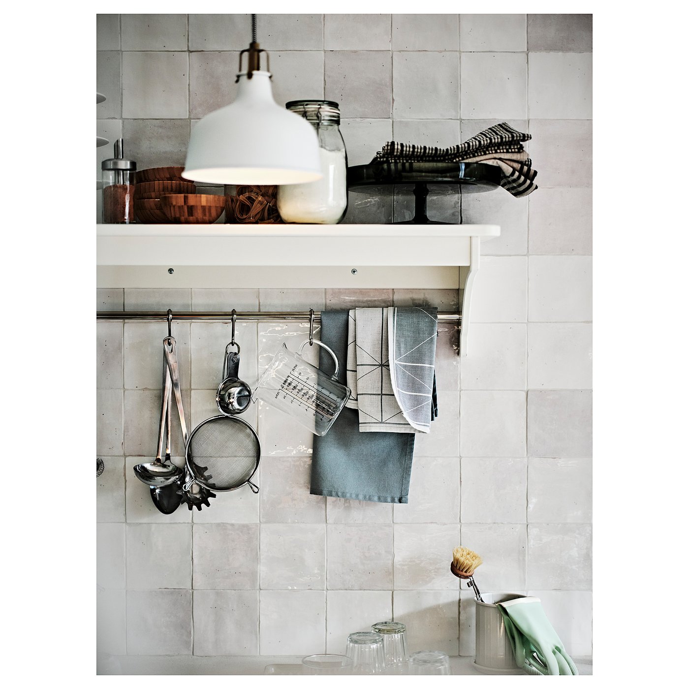 TORNVIKEN wall shelf, off-white, 120 cm (471/4