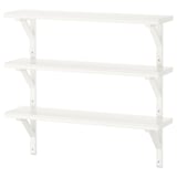 TRANHULT / SANDSHULT Wall shelf combination, white stained aspen, 31 1/2x7 7/8 "