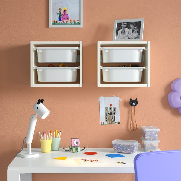 TROFAST Wall storage, white/white, 13 3/8x8 1/4x11 3/4 "