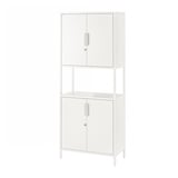 TROTTEN Cabinet with doors, white, 27 1/2x13 3/4x68 1/8 "
