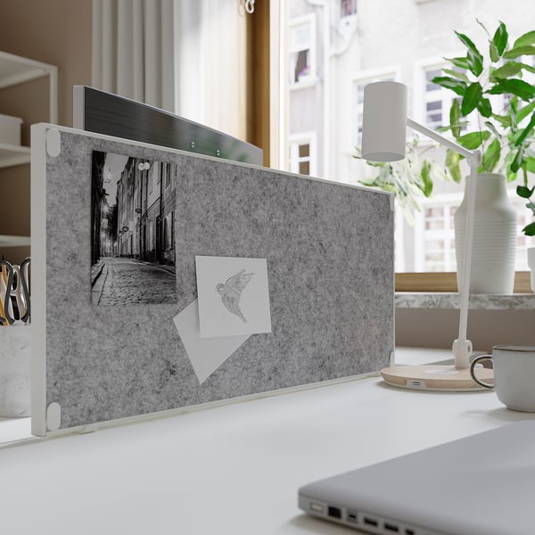 TROTTEN Noticeboard, white, 30x13 "