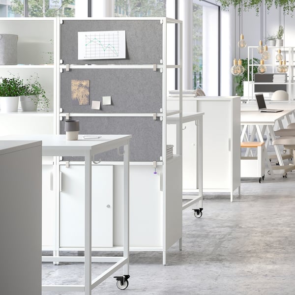 TROTTEN Noticeboard, white, 30x13 "