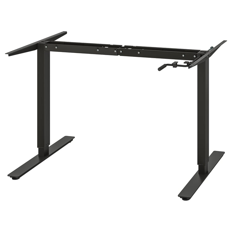 TROTTEN underframe sit/stand f table top, anthracite, 120/160 cm (471/4