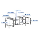 TULLSTORP TV bench, gray, 44 7/8x13 3/4x20 7/8 "