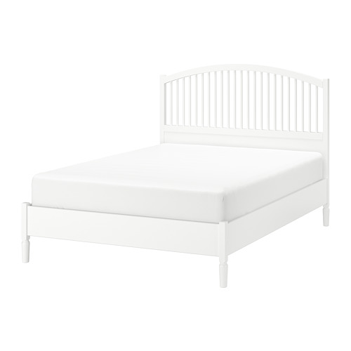 TYSSEDAL Bed frame - Queen, Lönset slatted bed base - IKEA