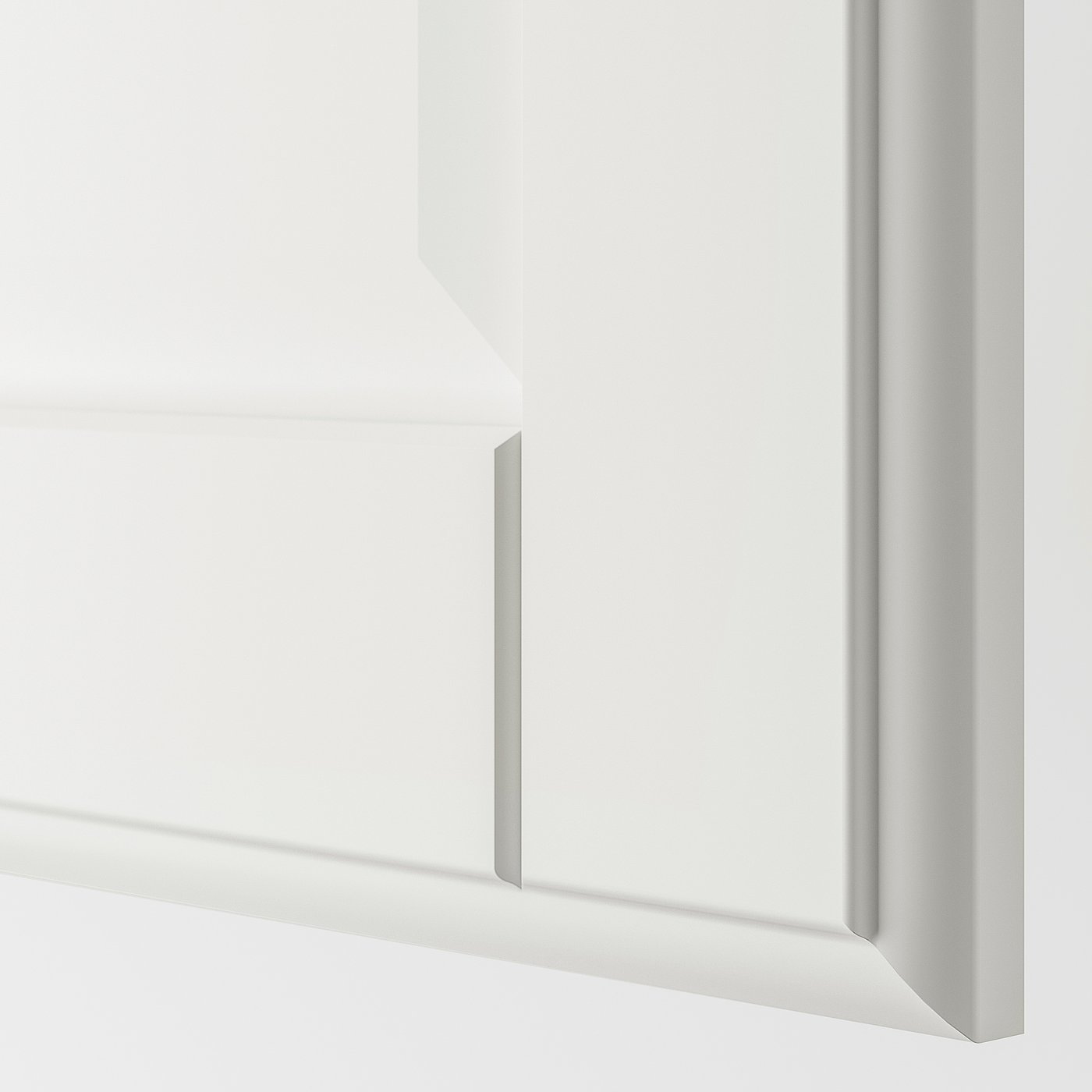 TYSSEDAL door with hinges, white, 50x229 cm (191/2x903/8