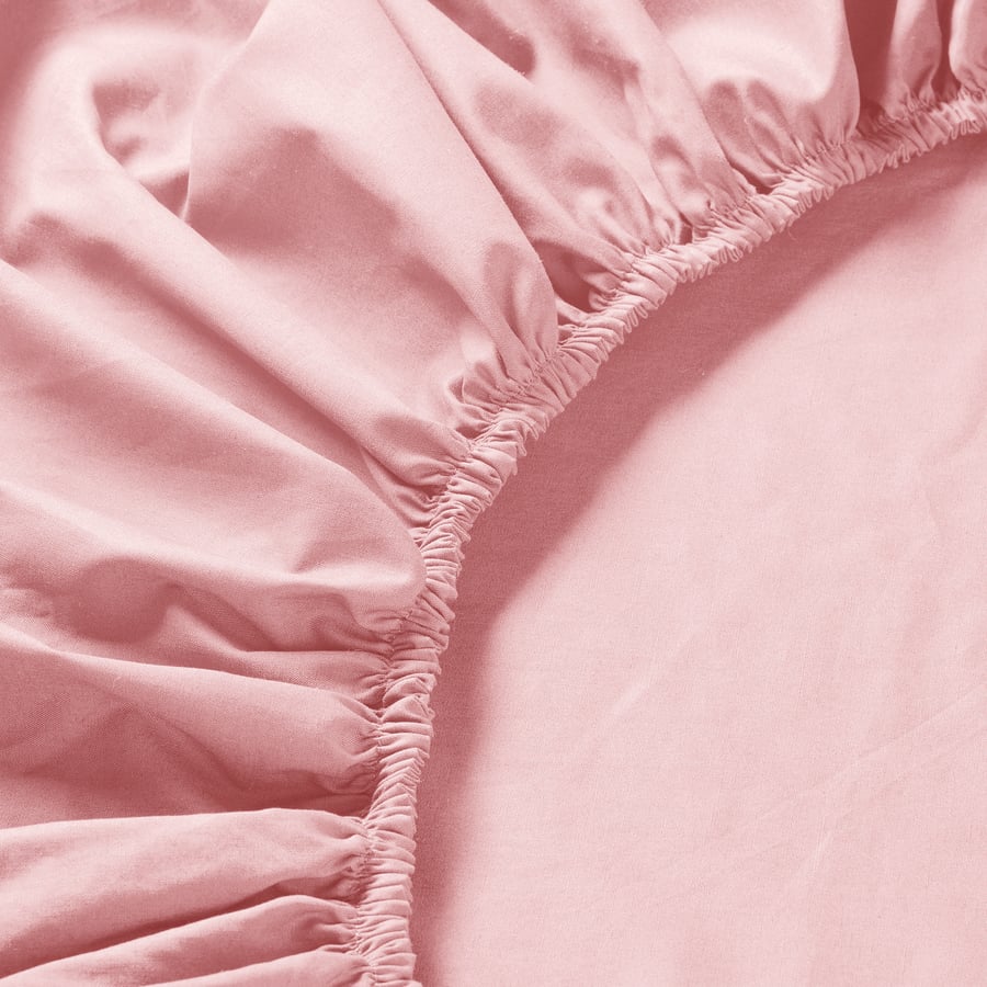 ULLVIDE fitted sheet, light pink, King IKEA CA