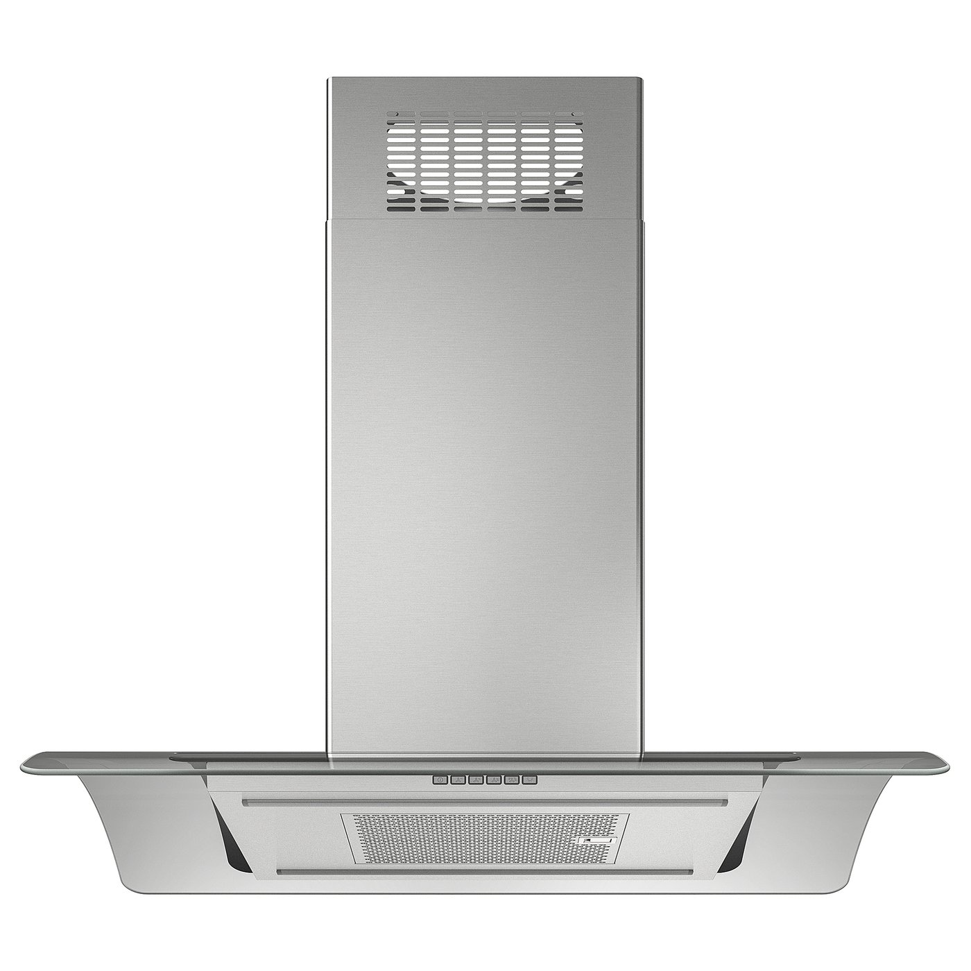 UNDANTAG ceilingmounted range hood, Stainless steel/glass IKEA CA