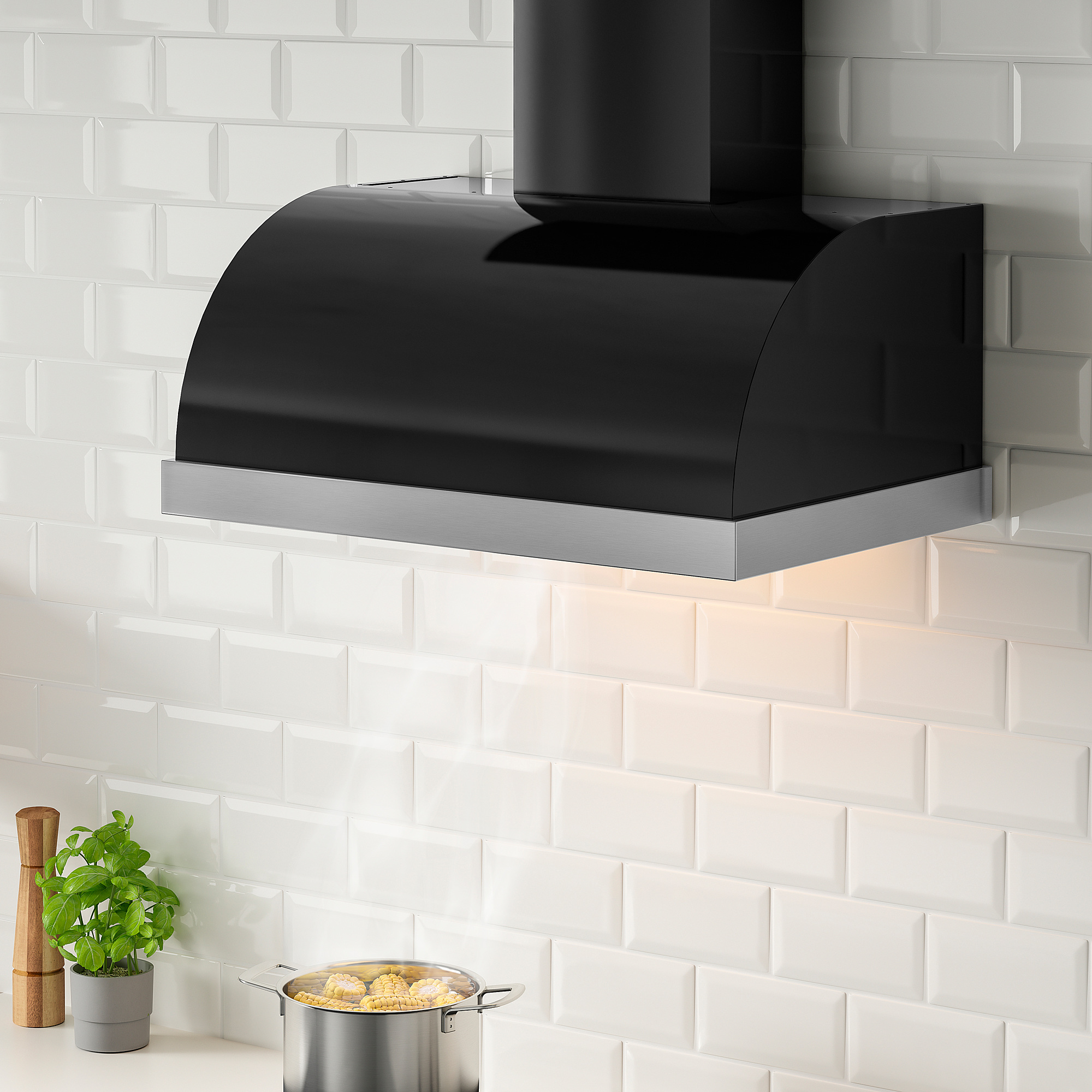 UNGDOMLIG Wall mounted range hood black IKEA