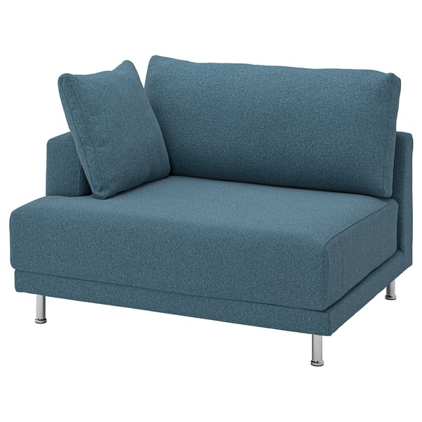 UPPÅKRA Chair and a half, with armrest left/Axvall dark gray-blue