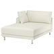 UPPÅKRA Chaise lounge module, with armrest left/Axvall off-white