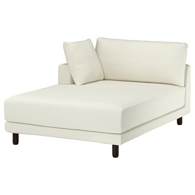 UPPÅKRA Chaise lounge module, with armrest left/Axvall off-white