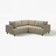 UPPÅKRA Modular corner sofa, 3-seat, Johanneshov brown-beige
