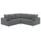 UPPÅKRA Modular corner sofa, 3-seat, Johanneshov dark gray