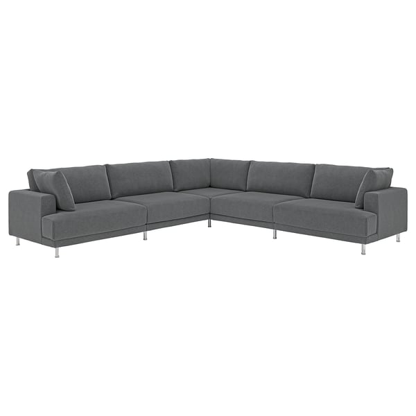 UPPÅKRA Modular corner sofa, 6 seat, Johanneshov dark gray