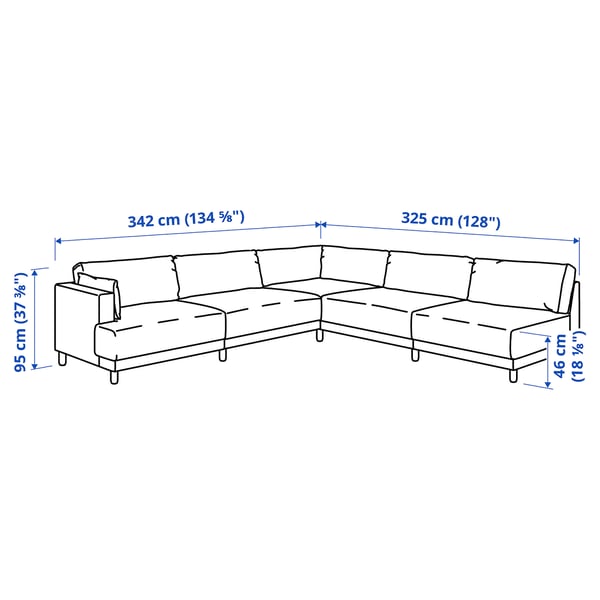 UPPÅKRA Modular corner sofa, 6 seat, with open end, right/Axvall dark gray-blue