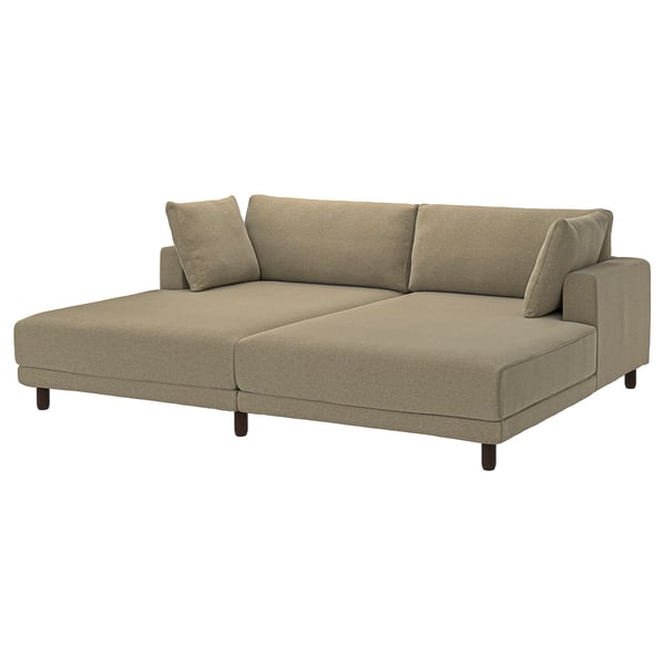 UPPÅKRA Sectional, 3-seat, with chaise/Johanneshov brown-beige