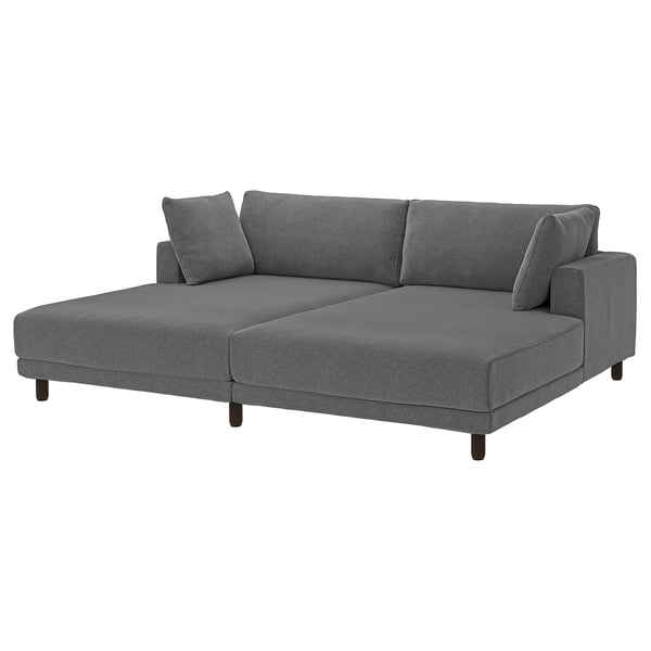 UPPÅKRA Sectional, 3-seat, with chaise/Johanneshov dark gray