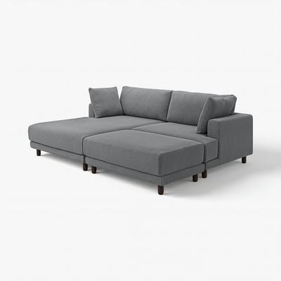 Modern grey UPPÅKRA sectional sofa, clean design with plush cushions.