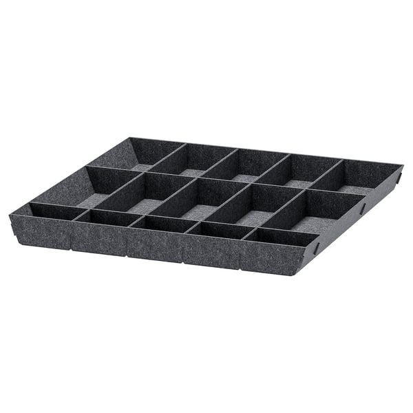 UPPDATERA Adjustable organiser for drawer, gray, 24x24 "