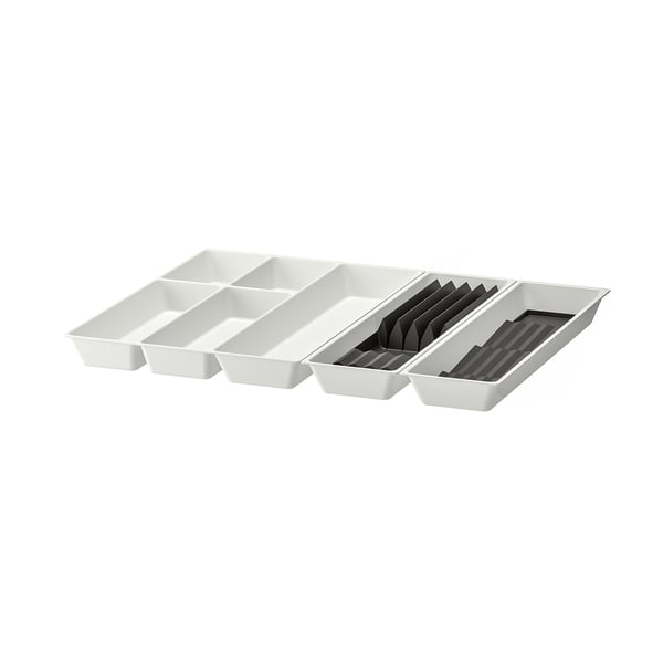 UPPDATERA Cutl tray/trays w knife+spice racks, anthracite/white, 26x19 1/2 "