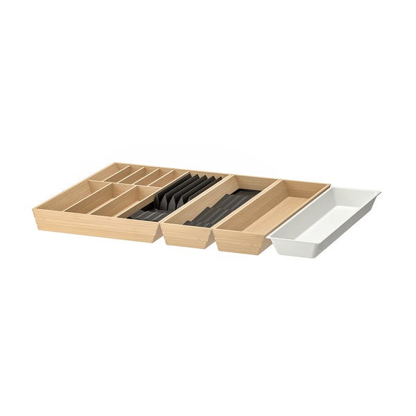 UPPDATERA Cutl tray/utsl tr/trs w kni+spc rck, anthracite/light bamboo, 32x19 1/2 "