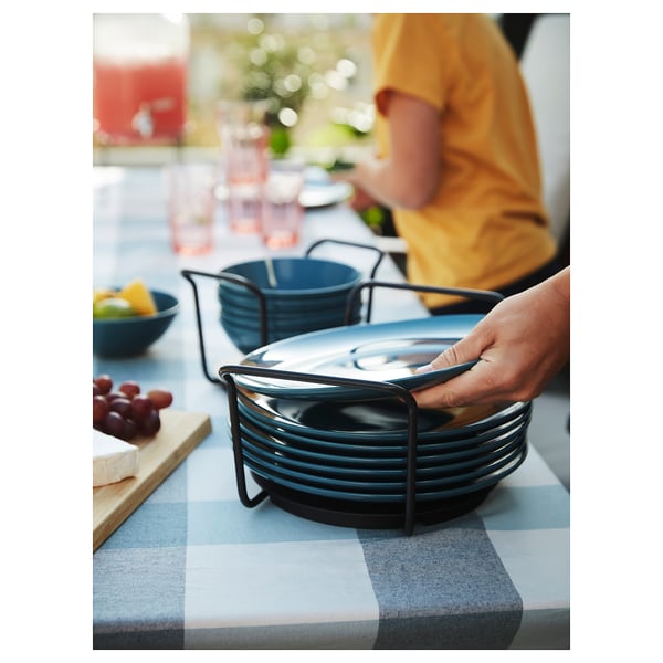 UPPDATERA Plate holder, anthracite, 7 3/8-12 1/4 "