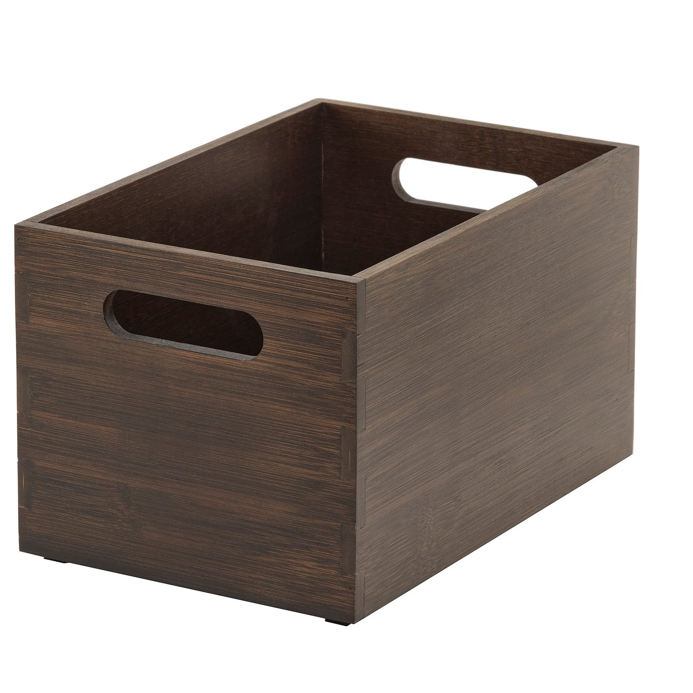 UPPDATERA storage box, dark bamboo, 16x24x15 cm (6 ¼x9 ½x6