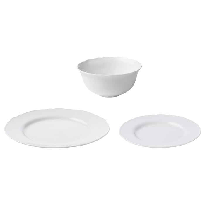 UPPLAGA 18piece dinnerware set, white IKEA CA